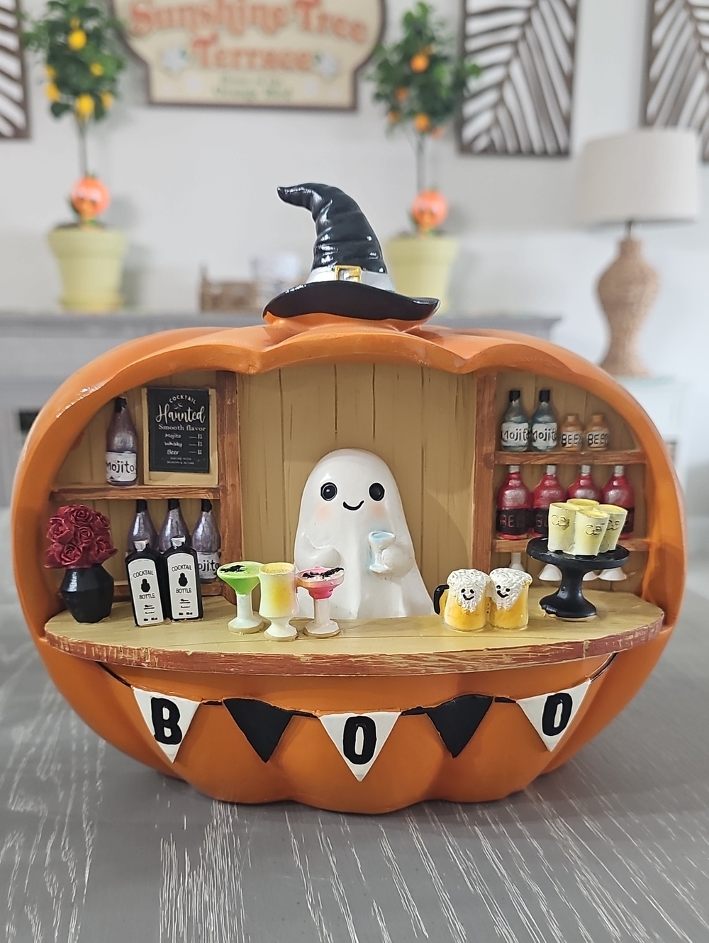 New! Halloween Pumpkin Bar Ghost Bartender